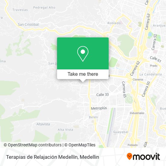 Terapias de Relajación Medellín map