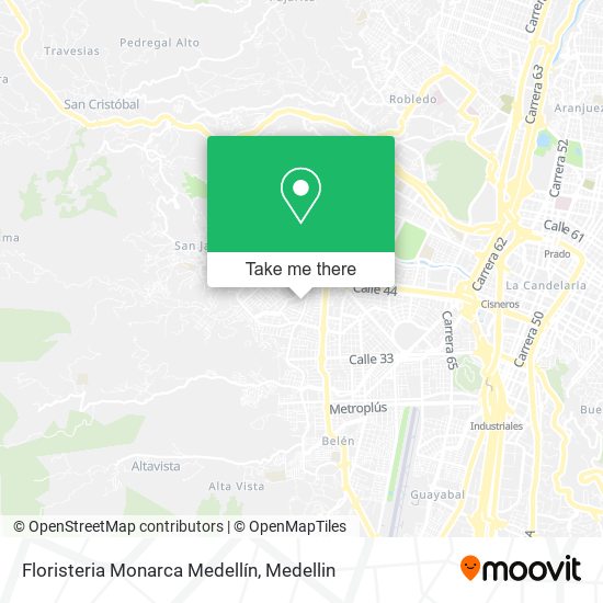 Floristeria Monarca Medellín map