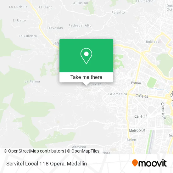 Mapa de Servitel Local 118 Opera
