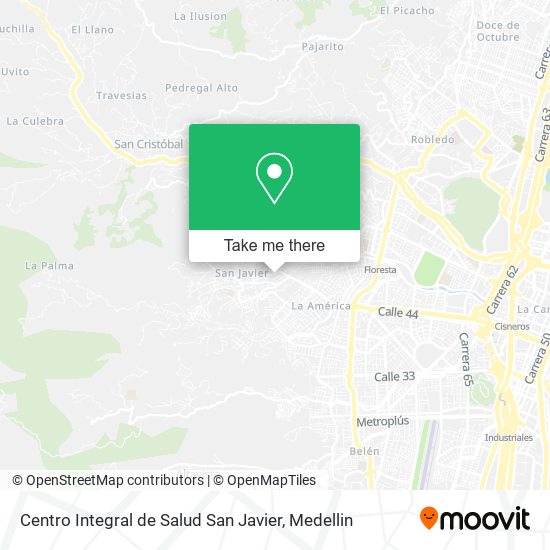 Mapa de Centro Integral de Salud San Javier
