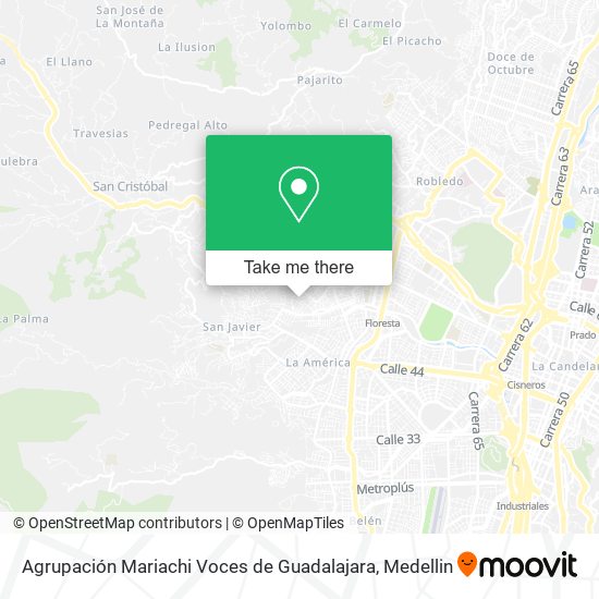 Mapa de Agrupación Mariachi Voces de Guadalajara