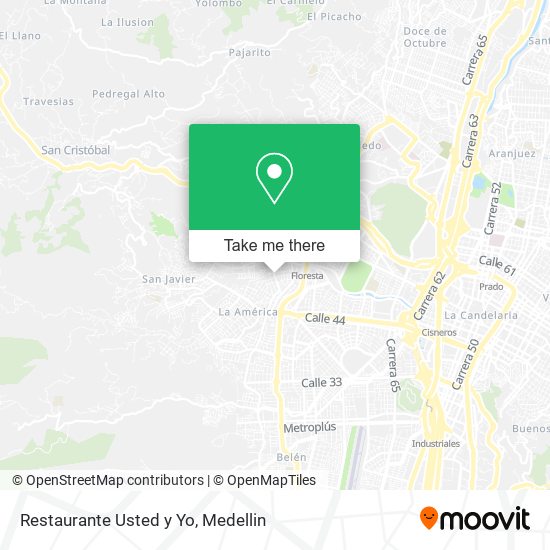 Restaurante Usted y Yo map
