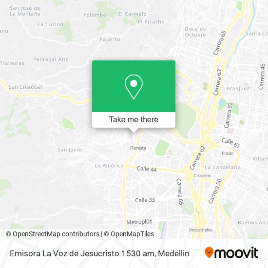 Mapa de Emisora La Voz de Jesucristo 1530 am