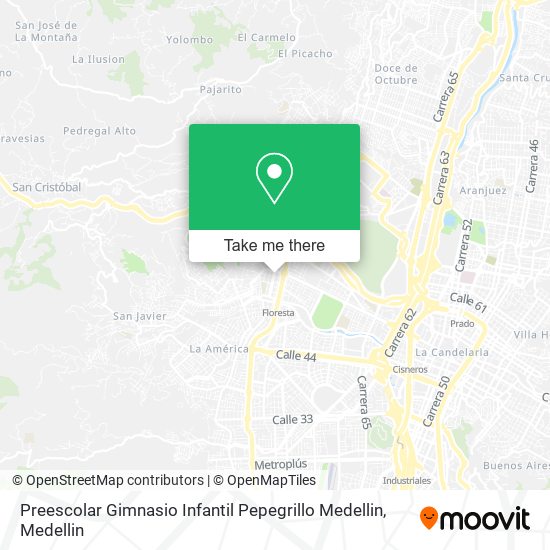 Mapa de Preescolar Gimnasio Infantil Pepegrillo Medellin