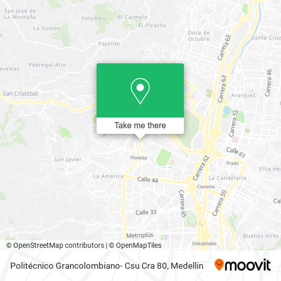 Politécnico Grancolombiano- Csu Cra 80 map