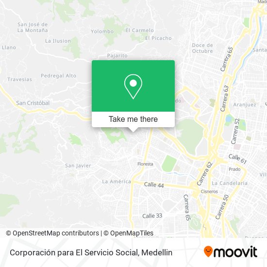 Corporación para El Servicio Social map