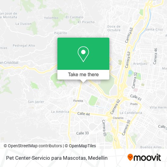 Pet Center-Servicio para Mascotas map