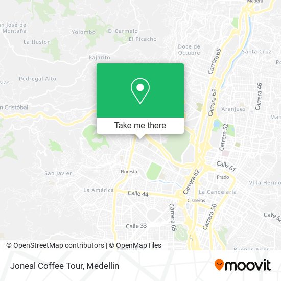 Mapa de Joneal Coffee Tour