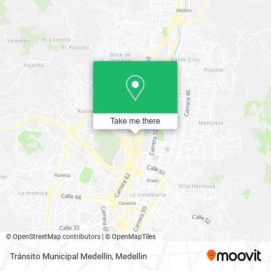 Tránsito Municipal Medellín map