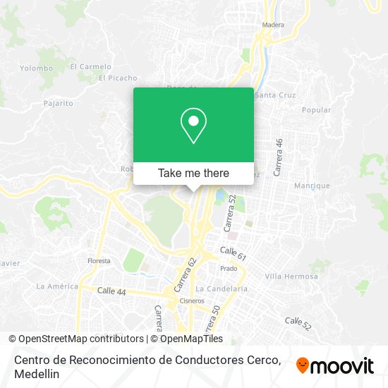 Mapa de Centro de Reconocimiento de Conductores Cerco