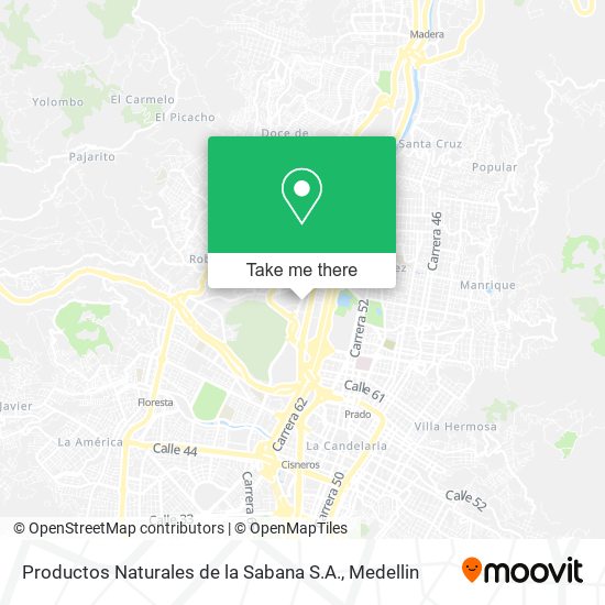 Productos Naturales de la Sabana S.A. map