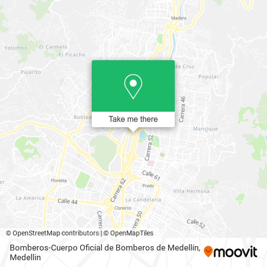 Bomberos-Cuerpo Oficial de Bomberos de Medellín map