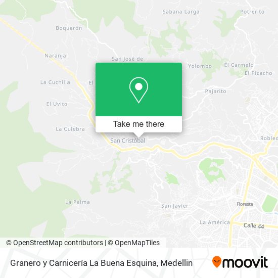 Mapa de Granero y Carnicería La Buena Esquina