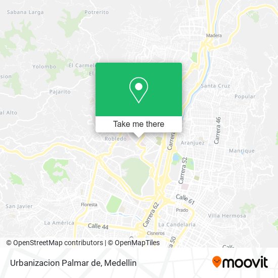 Mapa de Urbanizacion Palmar de
