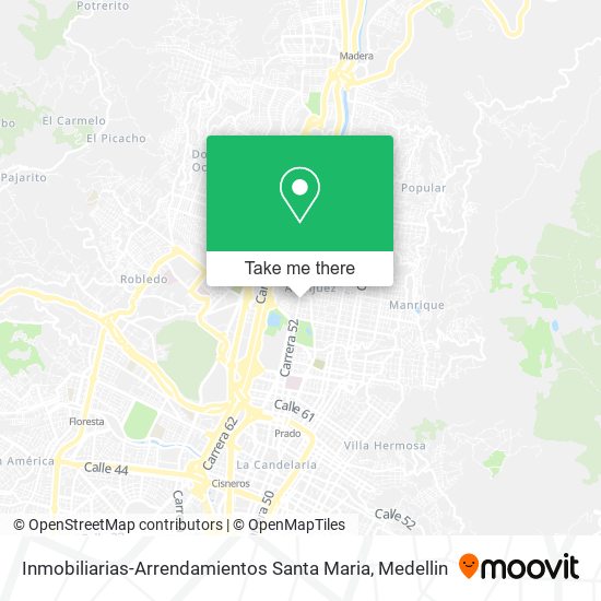 Mapa de Inmobiliarias-Arrendamientos Santa Maria