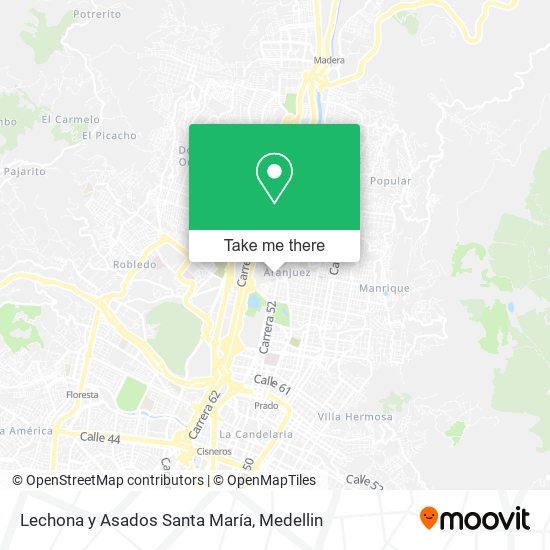 Lechona y Asados Santa María map