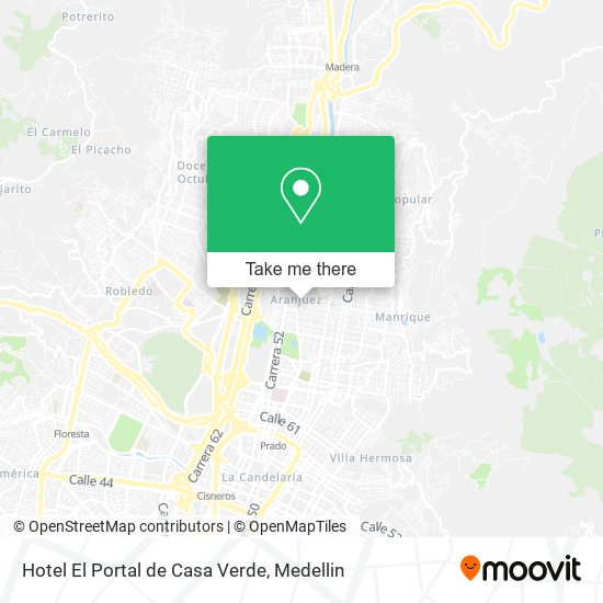 Hotel El Portal de Casa Verde map