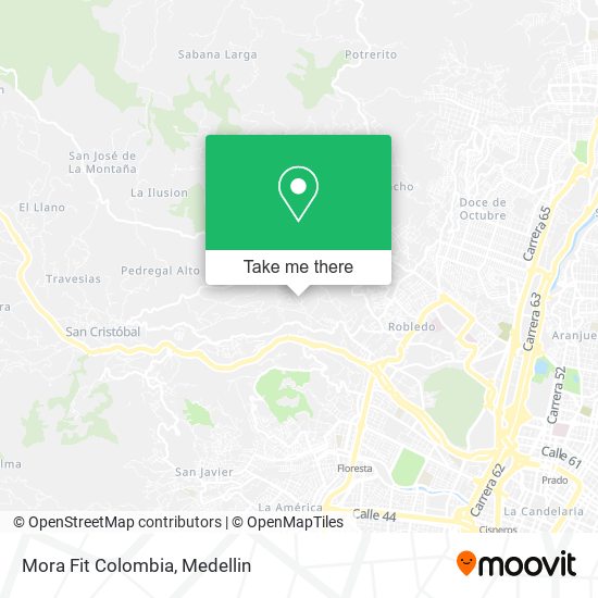 Mora Fit Colombia map