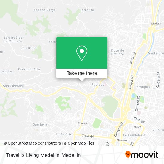 Mapa de Travel Is Living Medellin