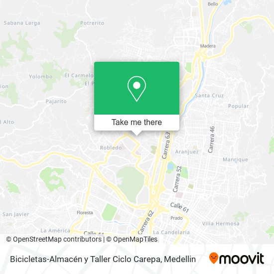 Bicicletas-Almacén y Taller Ciclo Carepa map