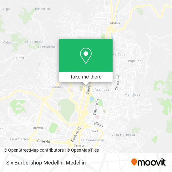 Six Barbershop Medellin map