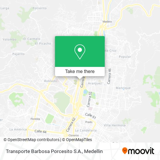 Mapa de Transporte Barbosa Porcesito S.A.