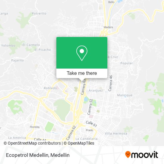 Ecopetrol Medellin map