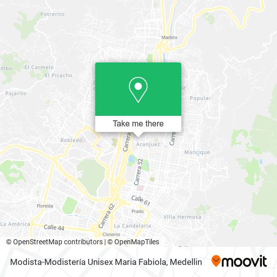Mapa de Modista-Modistería Unisex Maria Fabiola