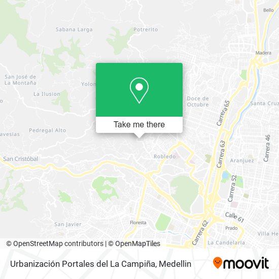 Urbanización Portales del La Campiña map