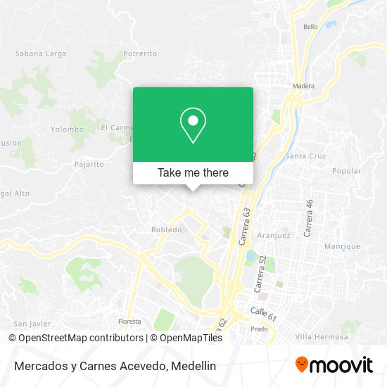 Mapa de Mercados y Carnes Acevedo