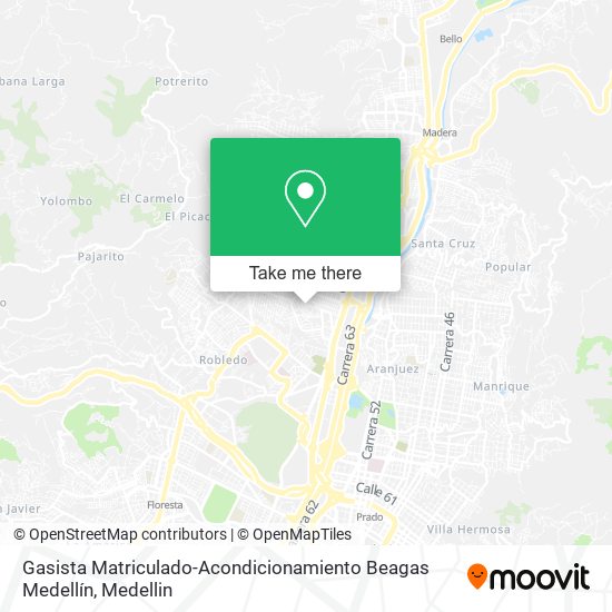 Gasista Matriculado-Acondicionamiento Beagas Medellín map