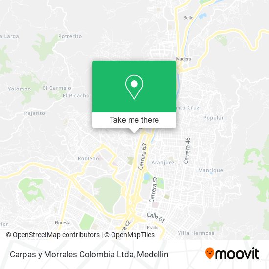 Carpas y Morrales Colombia Ltda map