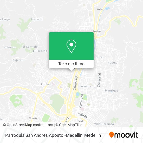 Parroquia San Andres Apostol-Medellin map