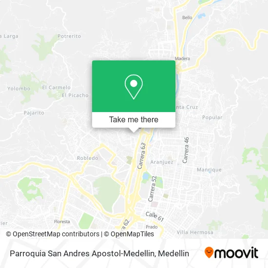 Parroquia San Andres Apostol-Medellin map