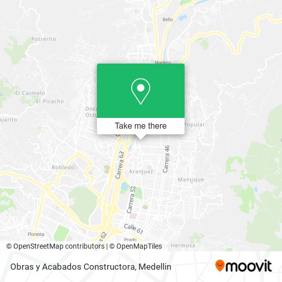 Mapa de Obras y Acabados Constructora