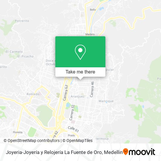 Mapa de Joyeria-Joyería y Relojería La Fuente de Oro