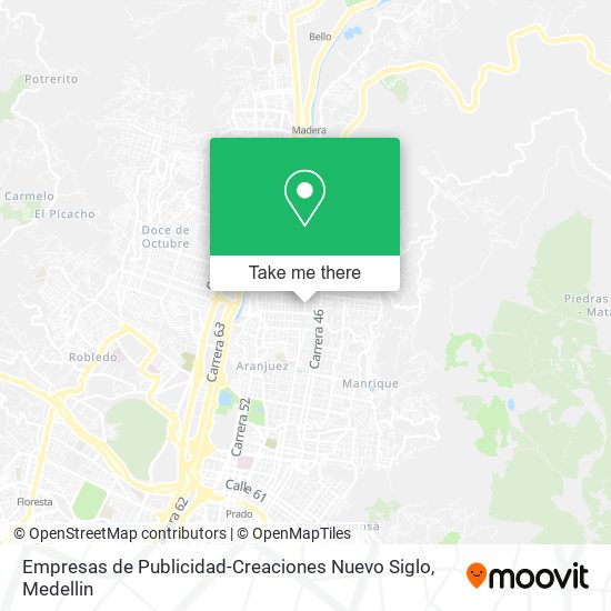 Empresas de Publicidad-Creaciones Nuevo Siglo map