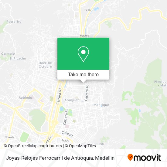 Joyas-Relojes Ferrocarril de Antioquia map