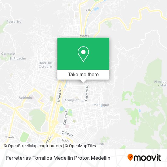 Ferreterias-Tornillos Medellín Protor map