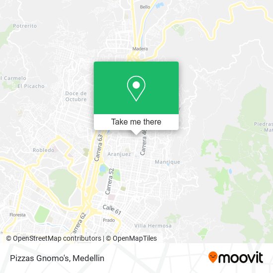 Pizzas Gnomo's map