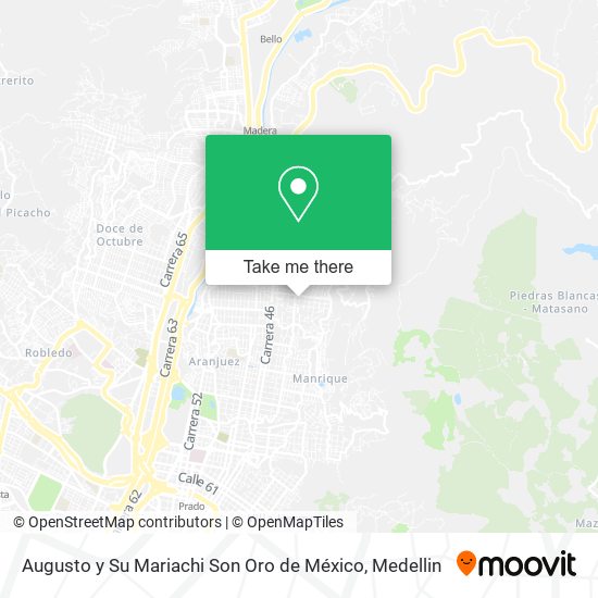 Mapa de Augusto y Su Mariachi Son Oro de México