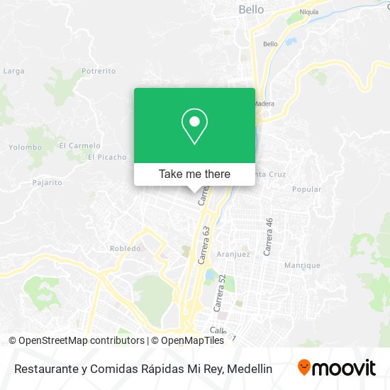 Mapa de Restaurante y Comidas Rápidas Mi Rey