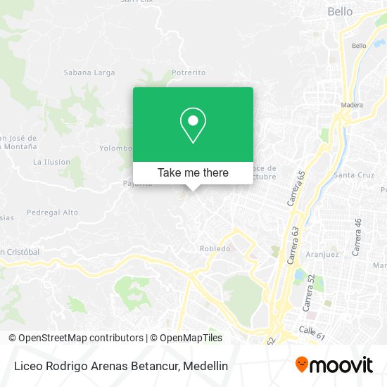 Mapa de Liceo Rodrigo Arenas Betancur