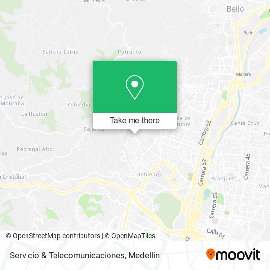 Servicio & Telecomunicaciones map