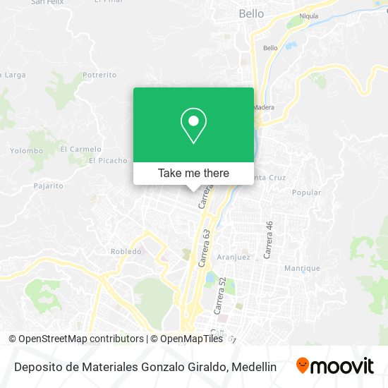 Mapa de Deposito de Materiales Gonzalo Giraldo
