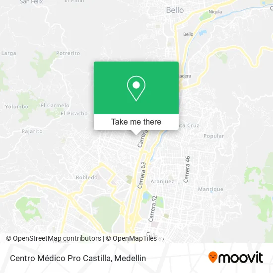 Mapa de Centro Médico Pro Castilla