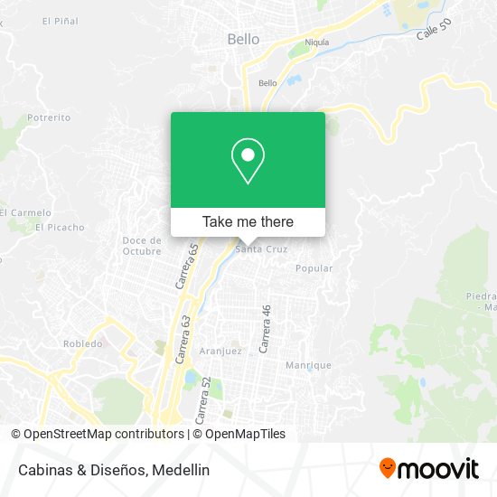 Cabinas & Diseños map