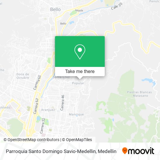 Parroquia Santo Domingo Savio-Medellin map