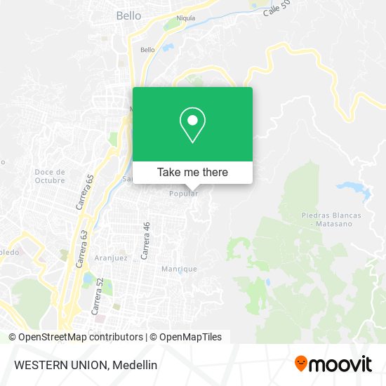 Mapa de WESTERN UNION