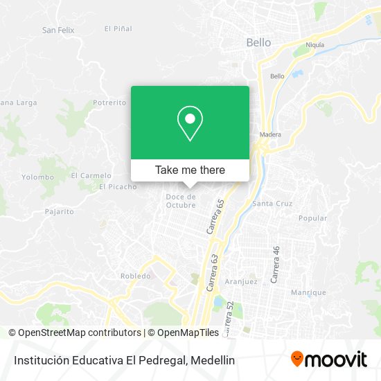 Mapa de Institución Educativa El Pedregal